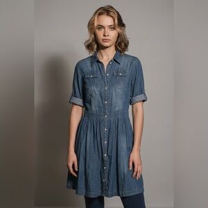 Denim Dress/Jacket Button Down (Pearl Snap buttons) 3XL